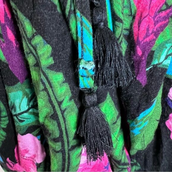 Colleen Lopez tropical print halter midi dress size large - Picture 6 of 6